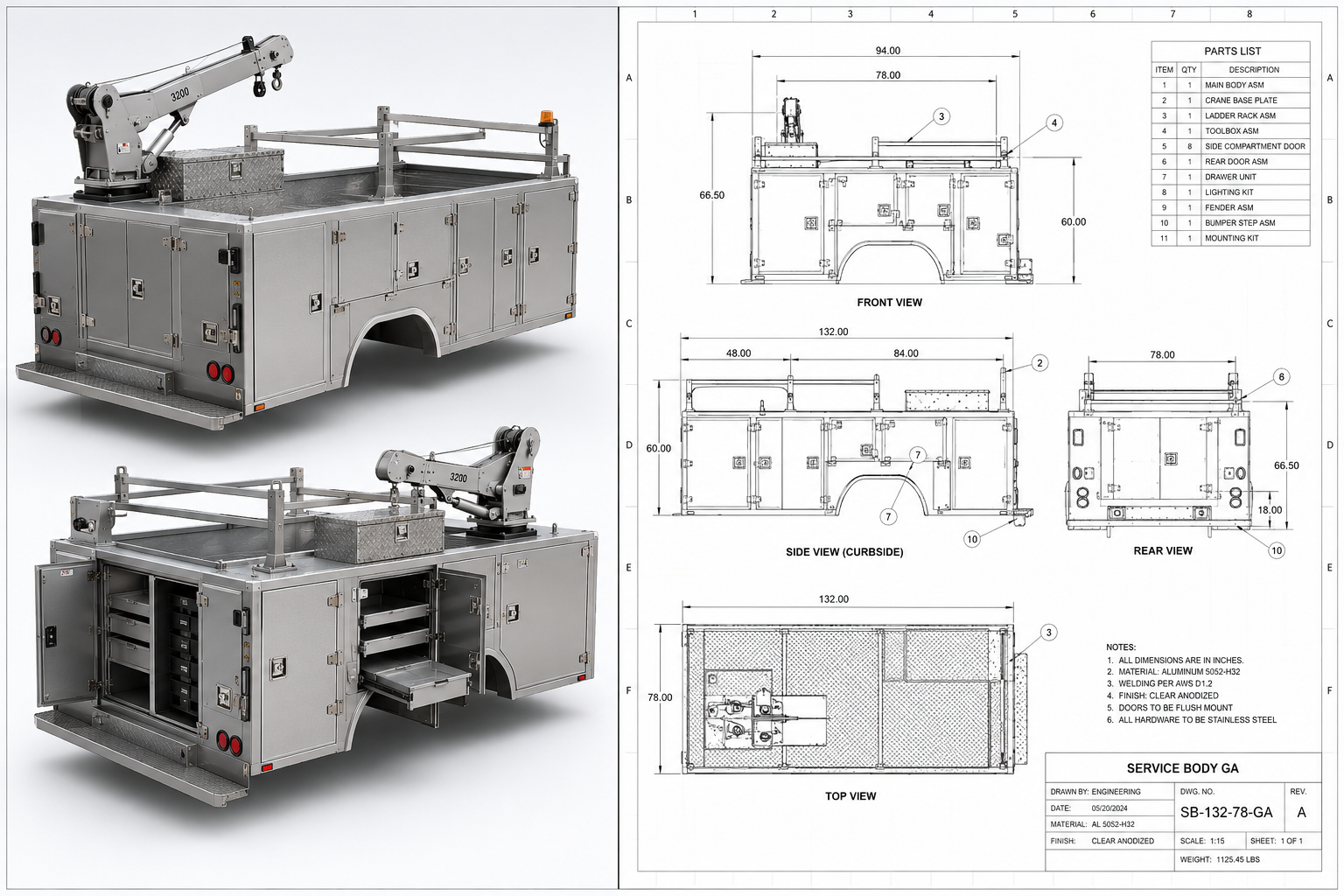 Engineer to Order (ETO) Services for Service Trucks